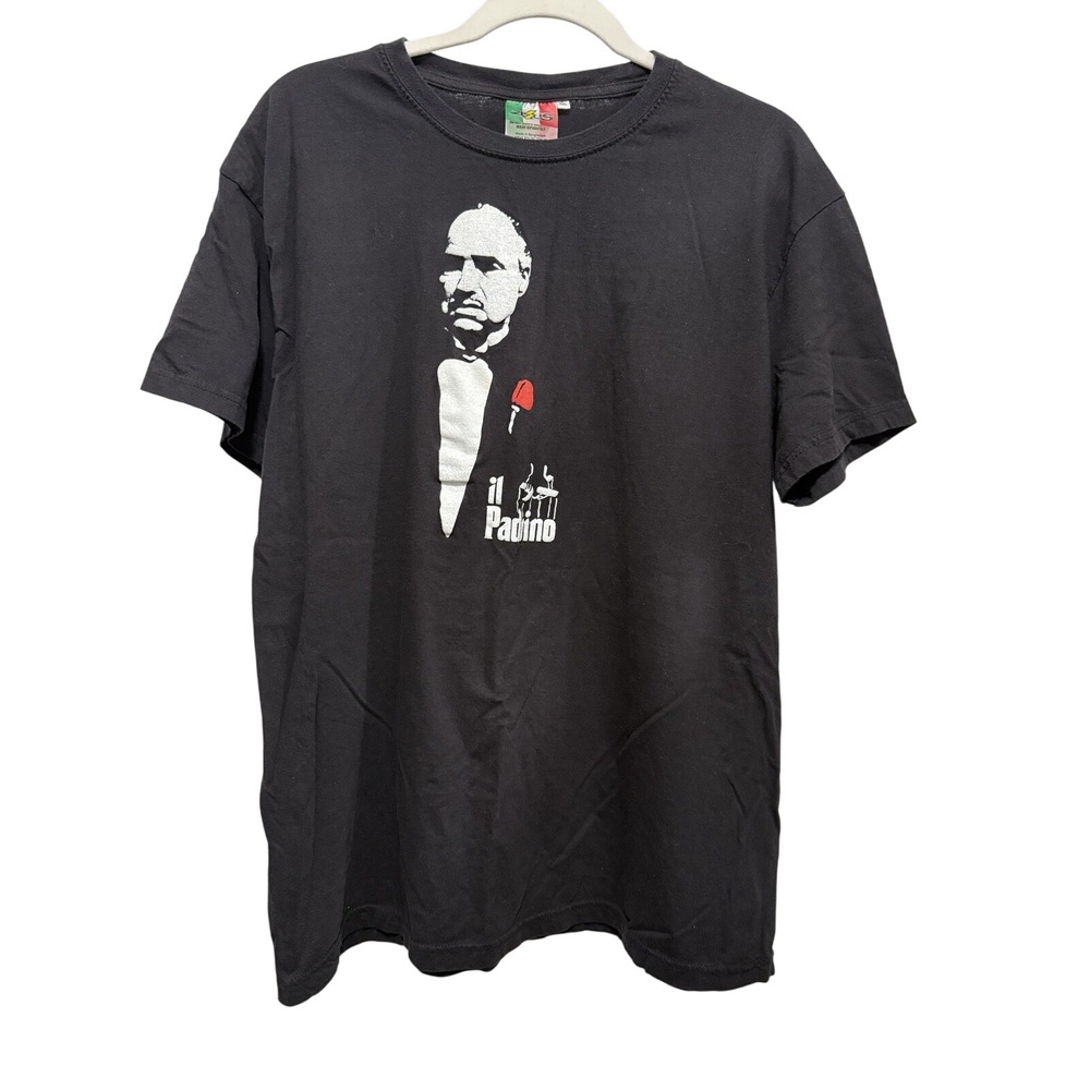 Vintage Zeus The Godfather Movie T-Shirt Mens 2XL Black Marlon Brando Il Padrino
